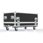 Speaker Road Case For Dual D&Amp;B E15X-Sub Speakers With Center Storage Compartment