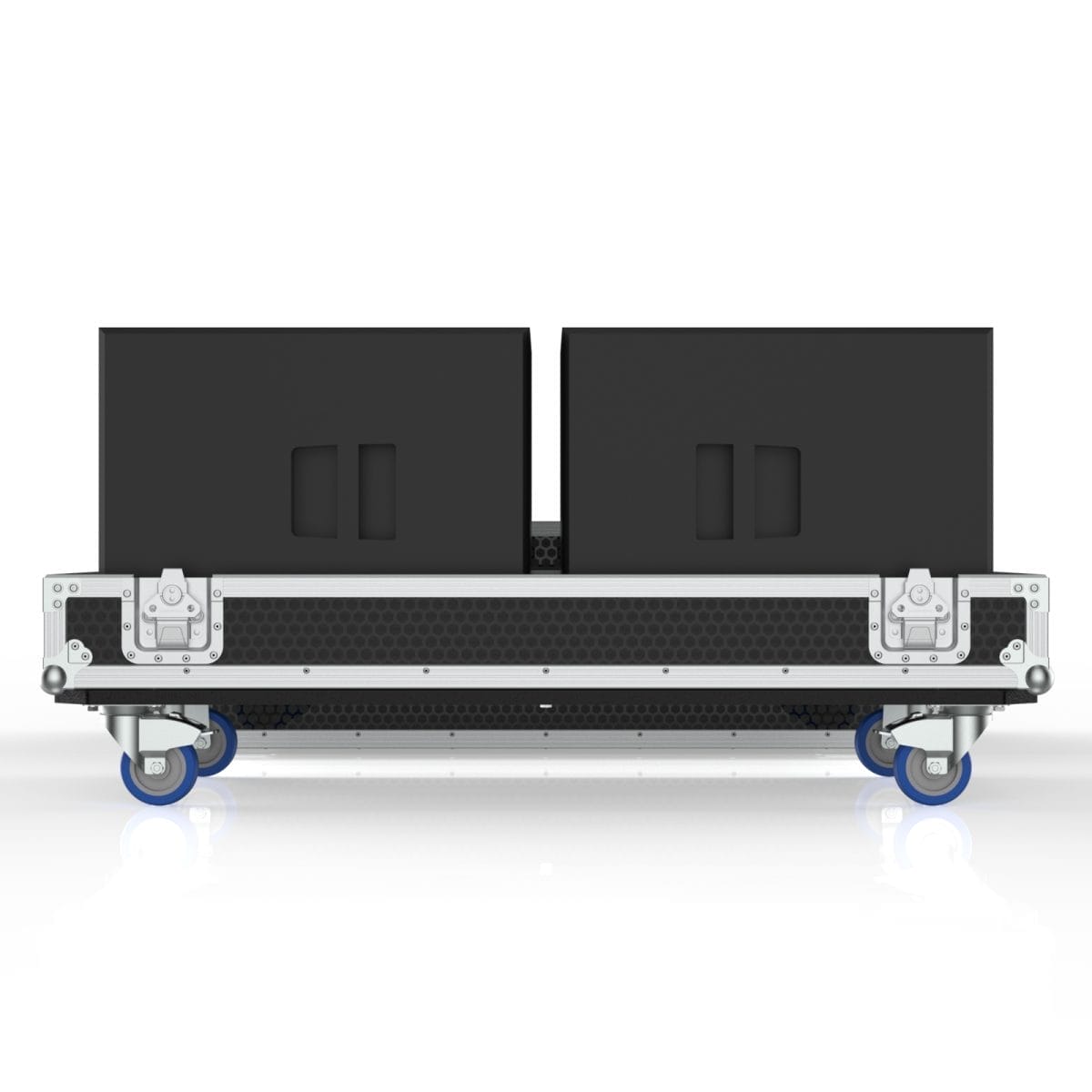 Speaker Road Case For Dual D&Amp;B E15X-Sub Speakers With Center Storage Compartment