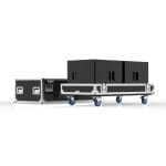 Speaker Road Case For Dual D&Amp;B E15X-Sub Speakers With Center Storage Compartment