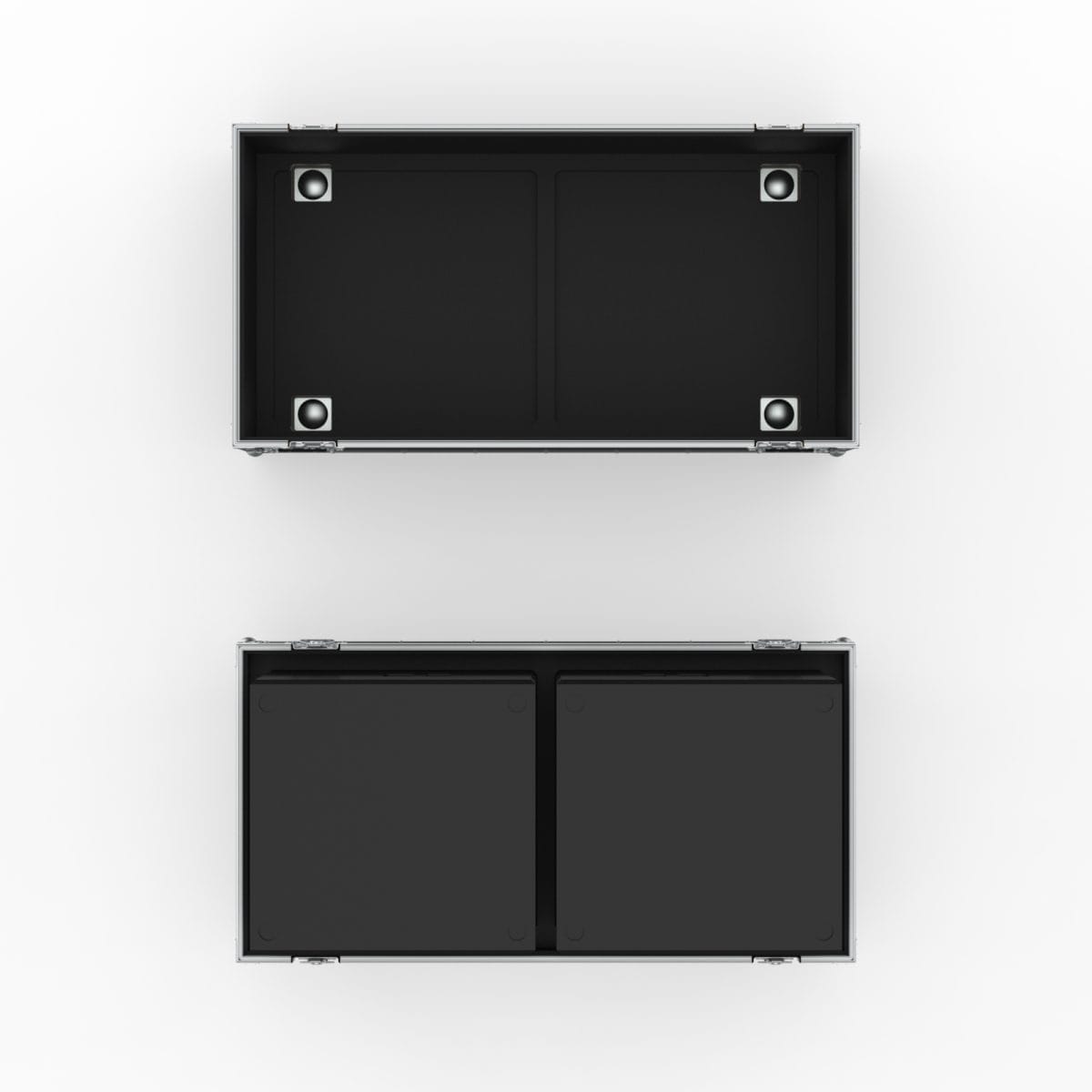 Speaker Road Case For Dual D&Amp;B E15X-Sub Speakers With Center Storage Compartment