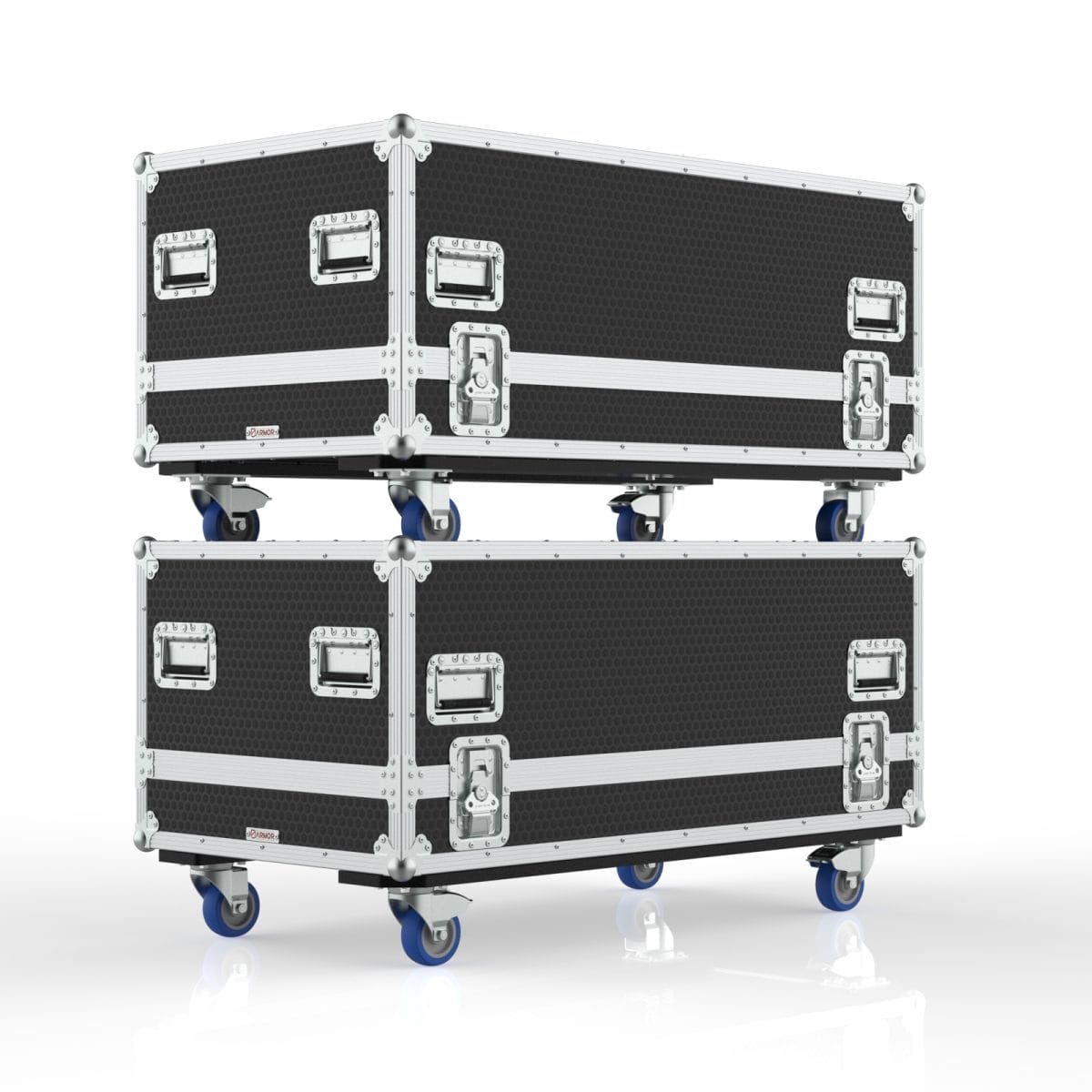 Speaker Road Case For Dual D&Amp;B E15X-Sub Speakers With Center Storage Compartment