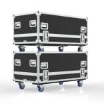 Speaker Road Case For Dual D&Amp;B E15X-Sub Speakers With Center Storage Compartment
