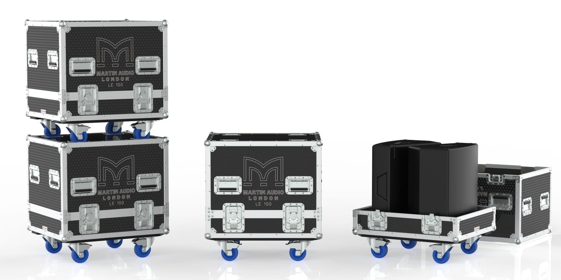 Road Case For 2X Martin Le100 Speakers