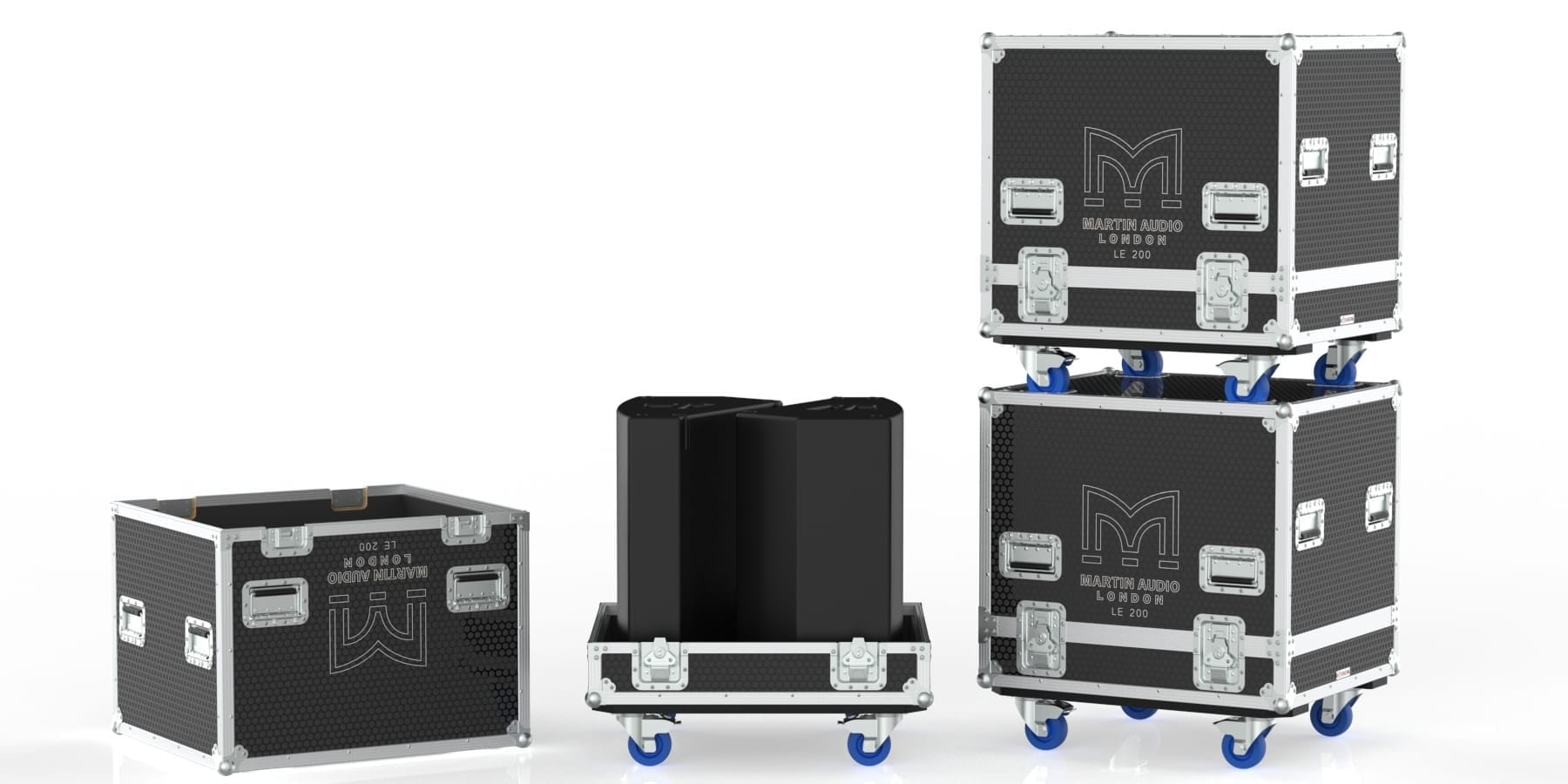 Road Case For 2X Martin Le200 Speakers