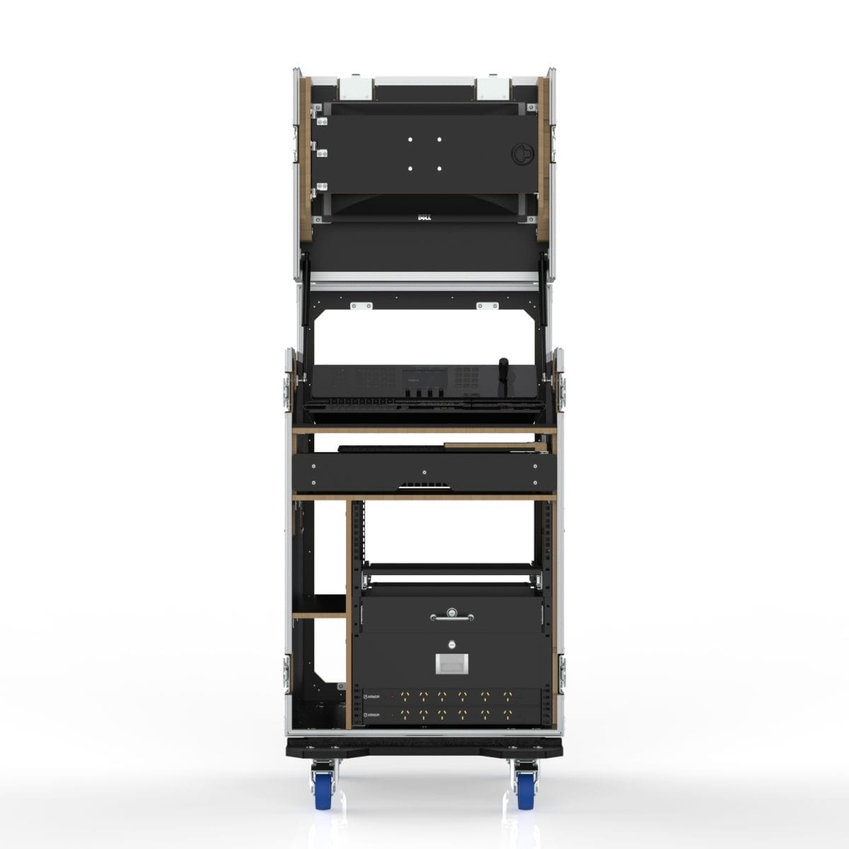 Workstation Case For Blackmagic Atem Television Studio 4K8, 12U Standard Rack,Engraving Included