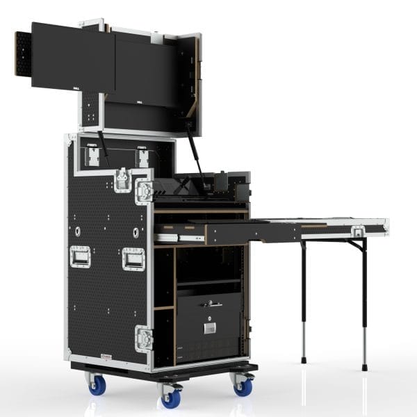 WORKSTATION CASE FOR BLACKMAGIC ATEM TELEVISION STUDIO 4K8, 12U STANDARD RACK,ENGRAVING INCLUDED