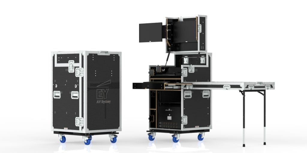 Blackmagic ATEM Television Studio 4K8 road case wide view