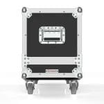 Front-facing view of Armor’s Marshall JVM410H amp case showing recessed handles and rugged birch plywood exterior