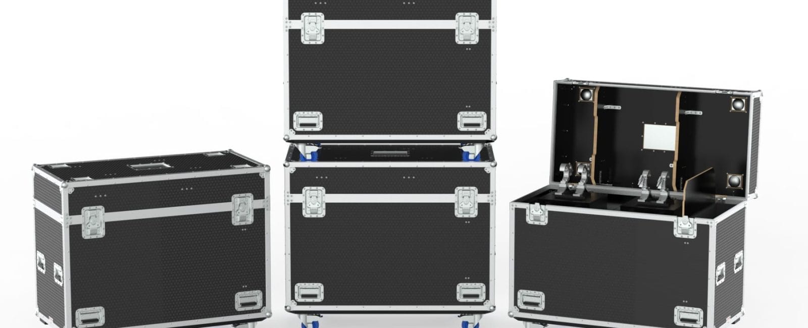 Road case for 2x Claypaky Sharpy Plus single moving head lights