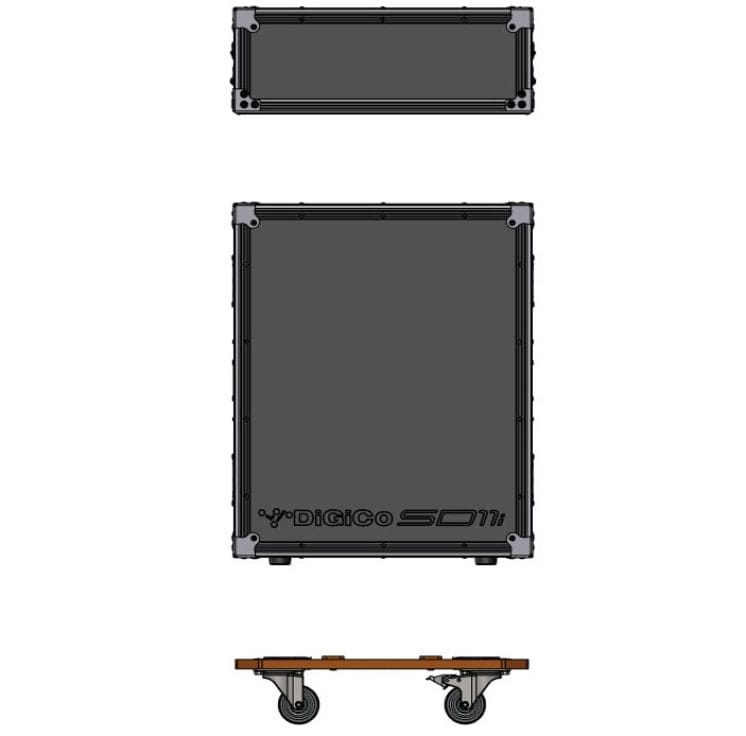 Mixr-Digi-Sd11I-F 6 Flight Case with Removable Caster Board